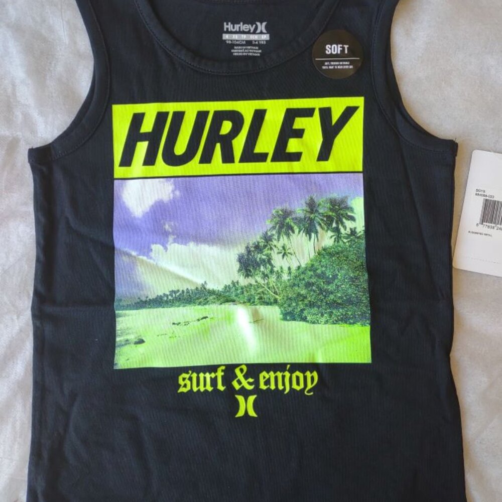 🏄🏼 NWT Black Hurley Boys Tank Top